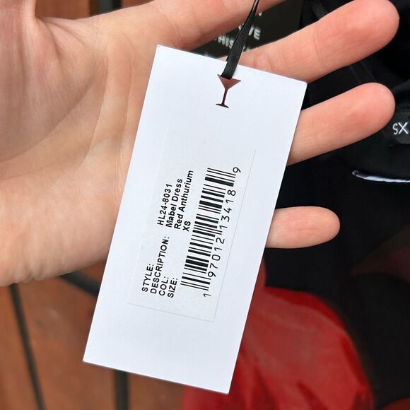 Retrofete Mabel Dress in red anthurium size XS NWT - Picture 7 of 12